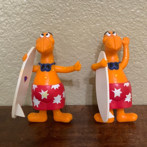 VTG Kraft Macaroni & Cheese Cheesasauras Rex Dinosaur 🦖 Bendable Figures Set - Picture 8 of 11